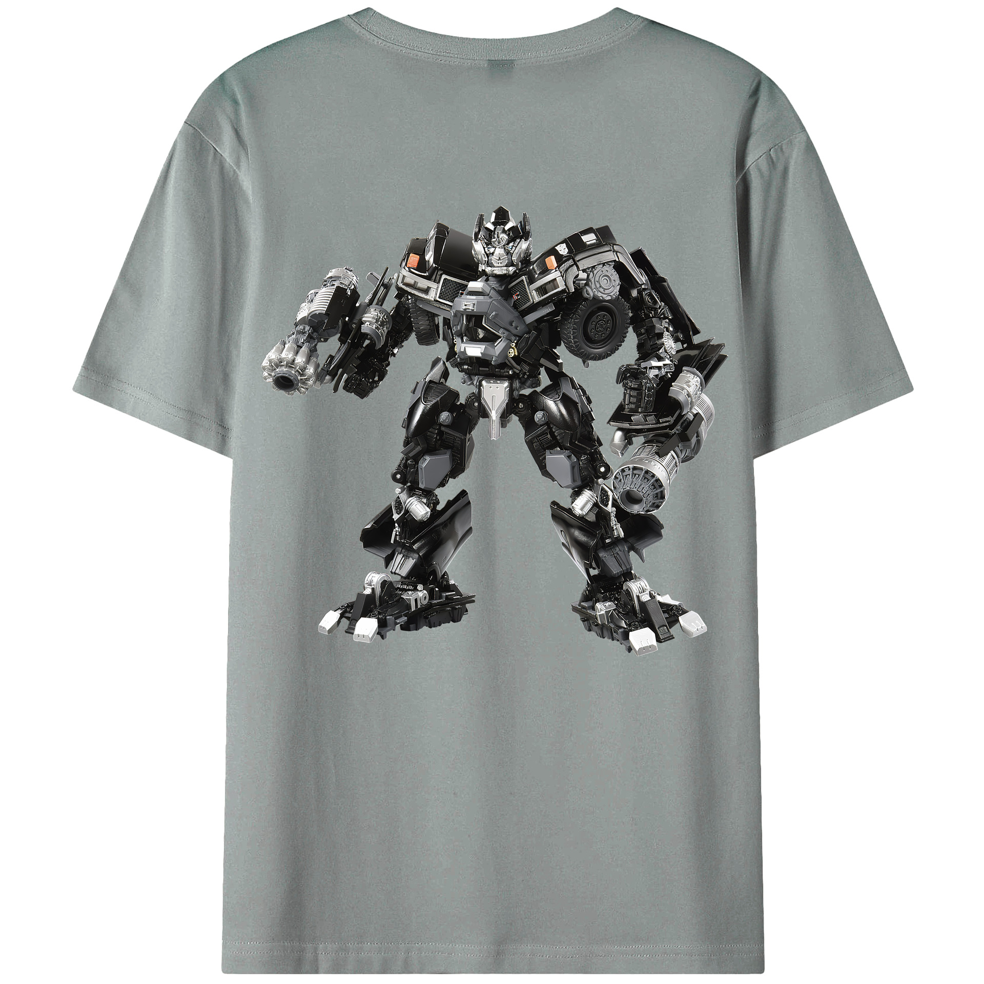 （画像用） Transformers トランスフォーマー 綿100％ メンズ半袖Tシャツ（バックプリント） 通気性